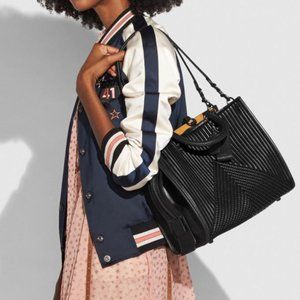 Coach Rogue With Quilting And Rivets